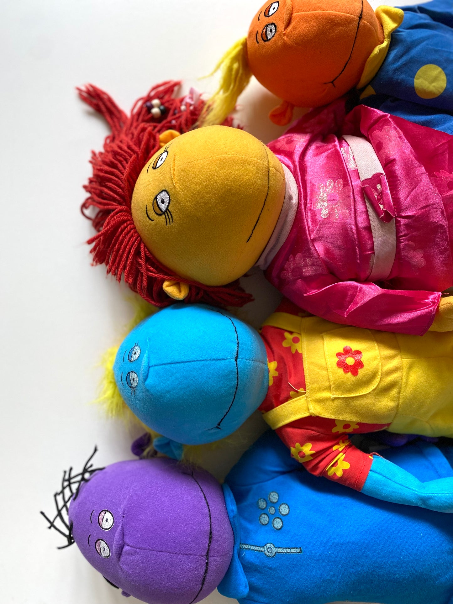 Vintage 2001 set of four ‘Tweenies’ soft dolls - large in size!