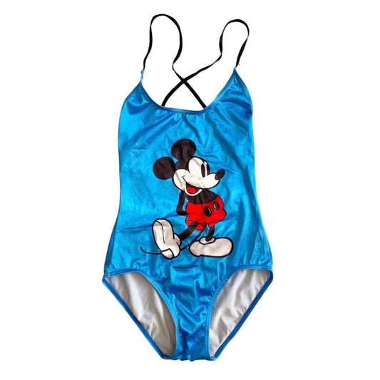 Vintage Mickey Mouse swimsuit 12-16 years or a size 6-8 ladies. Very stretchy