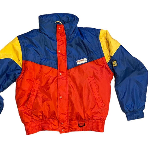 Vintage colour block champion sport windbreaker coat