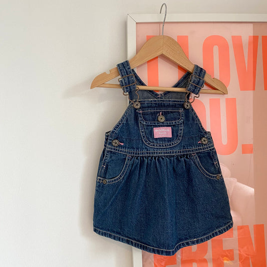 Osh Kosh Denim pinafore dress 3-6 months