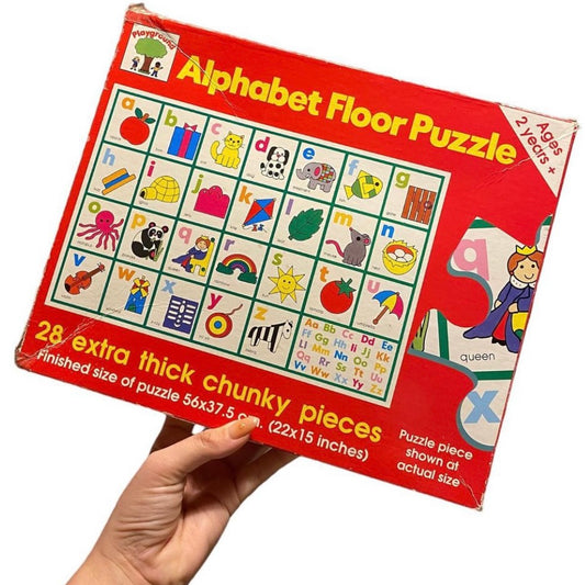 Vintage alphabet floor puzzle