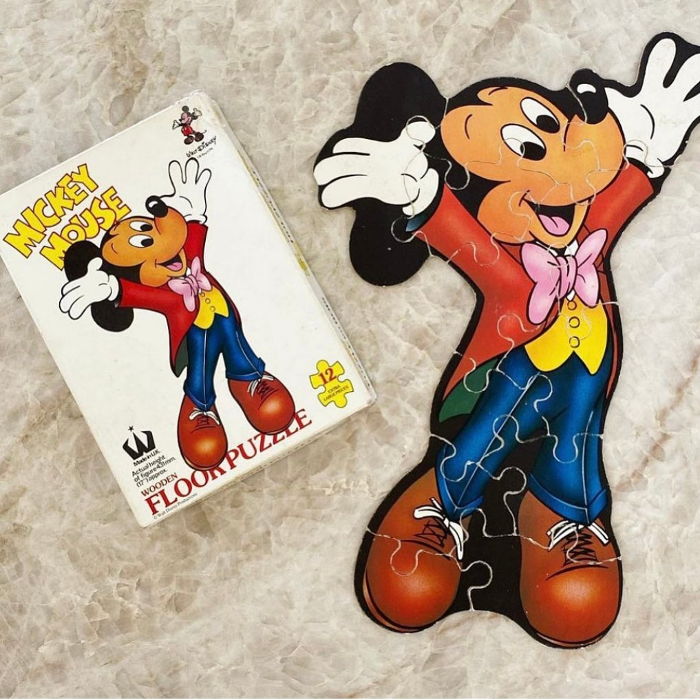 Vintage Mickey Mouse wooden puzzle