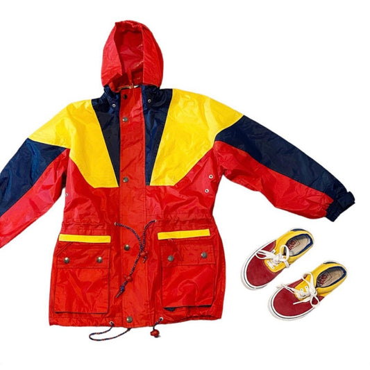 Colour block 90s windbreaker jacket 8-10 years