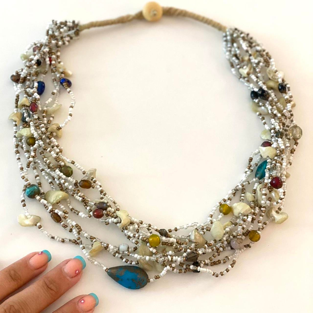 Multilayered 2000s vintage choker necklace