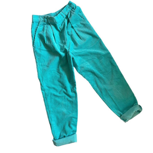 Mint green vintage st michaels corduroy trousers age 9 years